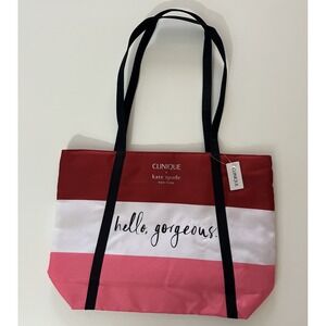 Kate Spade Red, White, and Pink Tote Bag